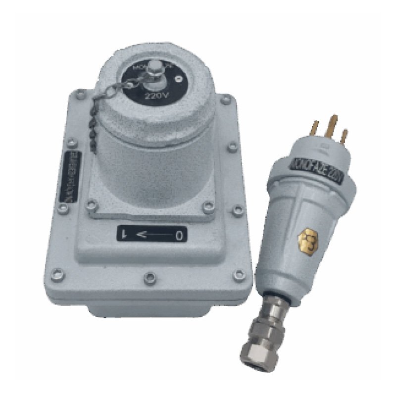Flameproof Ex d Zone 1 aluminium socket and plug set