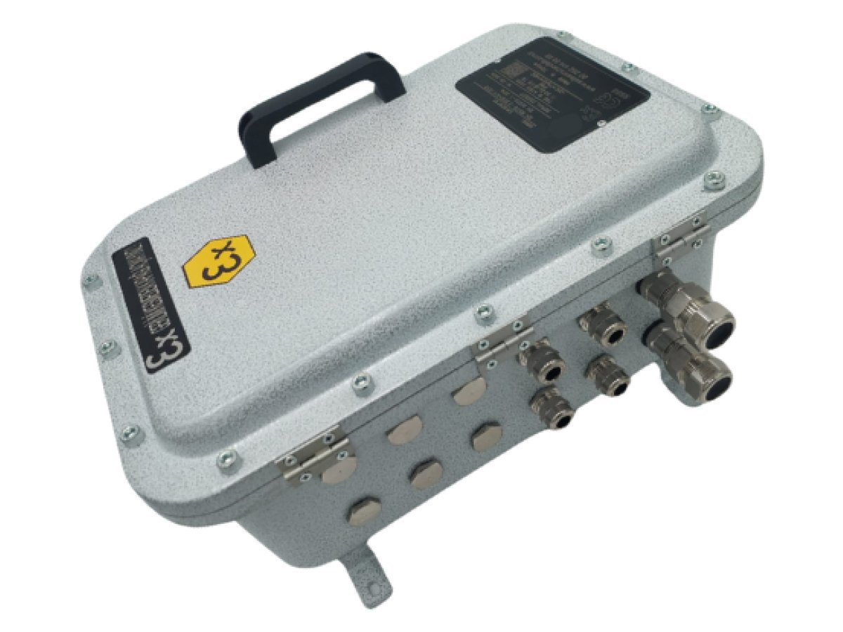 Flameproof aluminium enclosure housing a Wimac ex-proof electrical panel